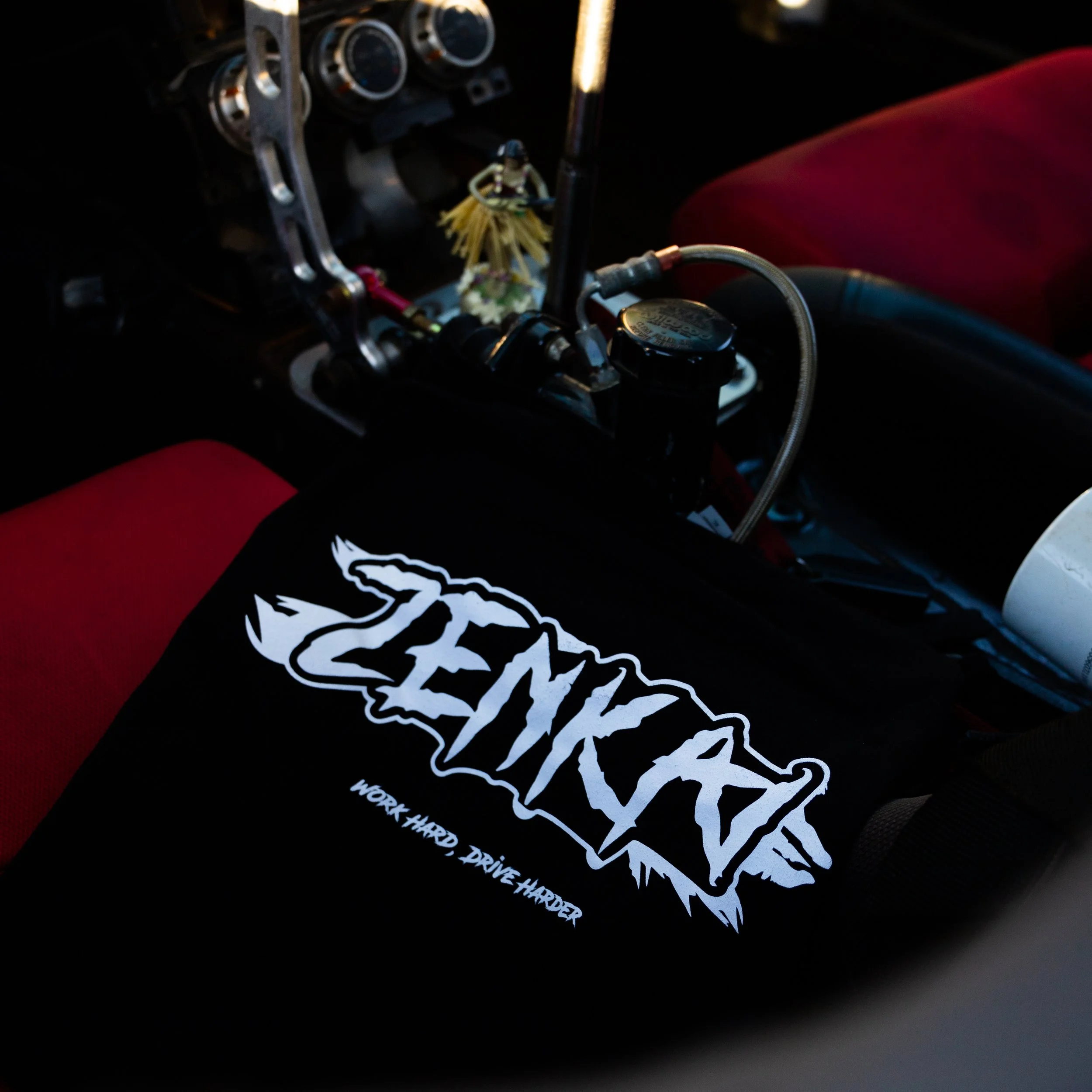Basic Zenkai Logo T-Shirt saying Work Hard, Drive Harder. | ZENKAI